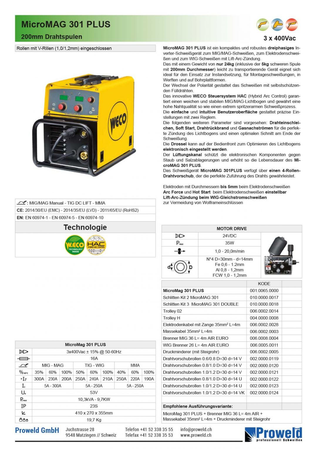 MicroMAG 301 PLUS - Proweld GmbH - Professionell Schweissen