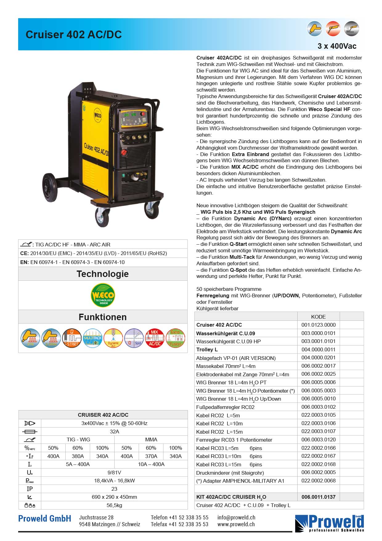 Datenblatt Cruiser 402 AC/DC
